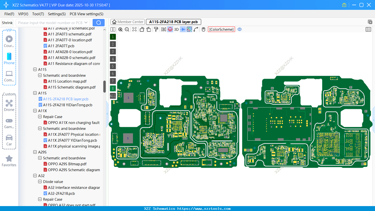OPPO A11S-2FA218 PCB Layer